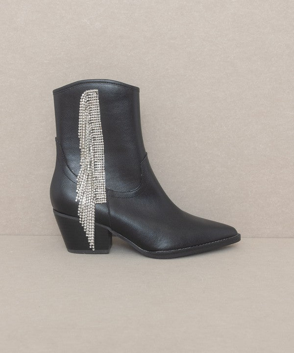 Rowan Rhinestone Fringe Boot - steven wick
