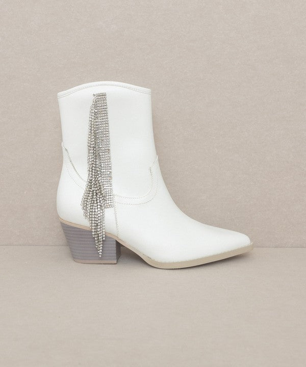 Rowan Rhinestone Fringe Boot - steven wick