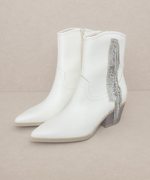 Rowan Rhinestone Fringe Boot - steven wick