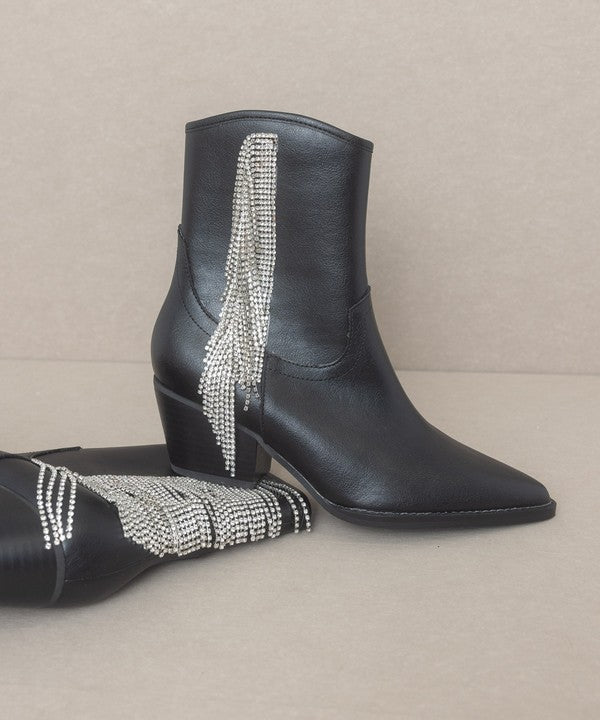 Rowan Rhinestone Fringe Boot - steven wick
