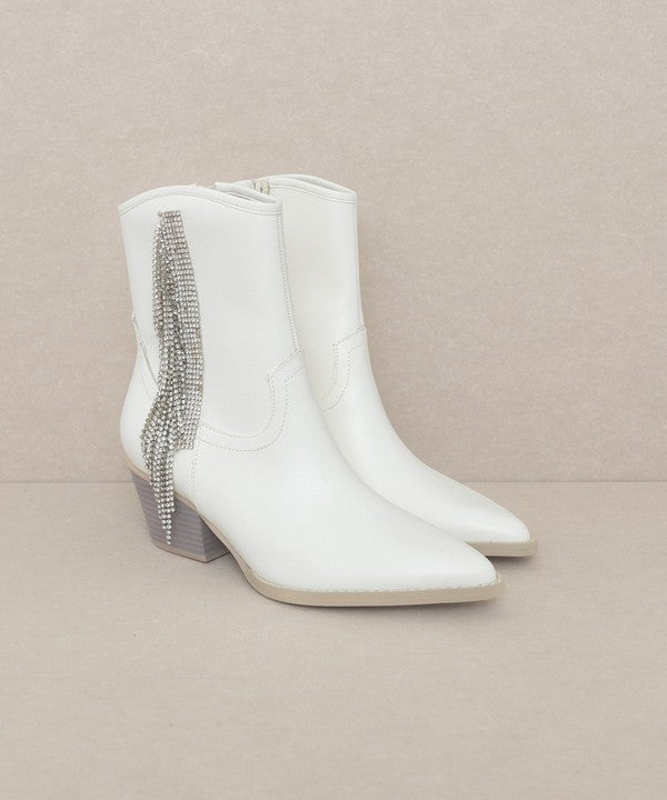 Rowan Rhinestone Fringe Boot - steven wick
