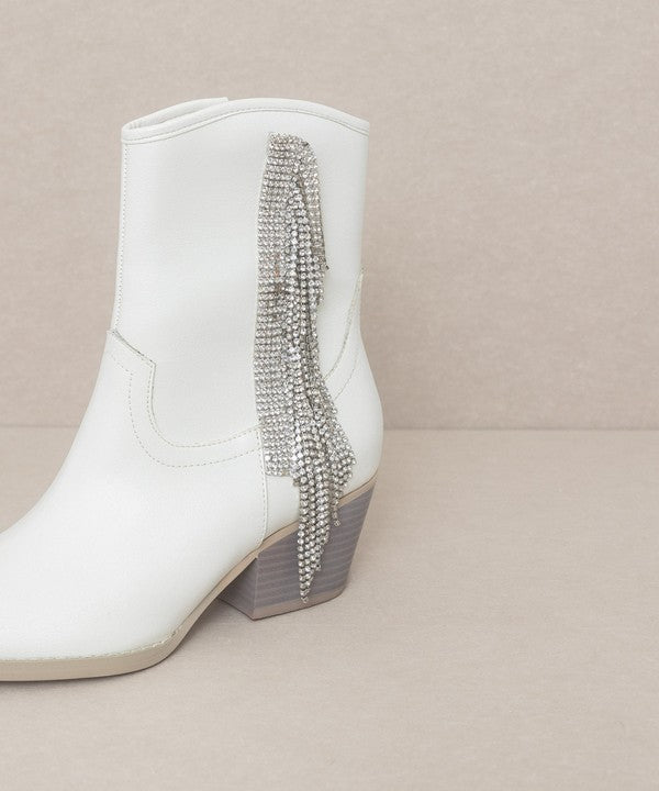 Rowan Rhinestone Fringe Boot - steven wick