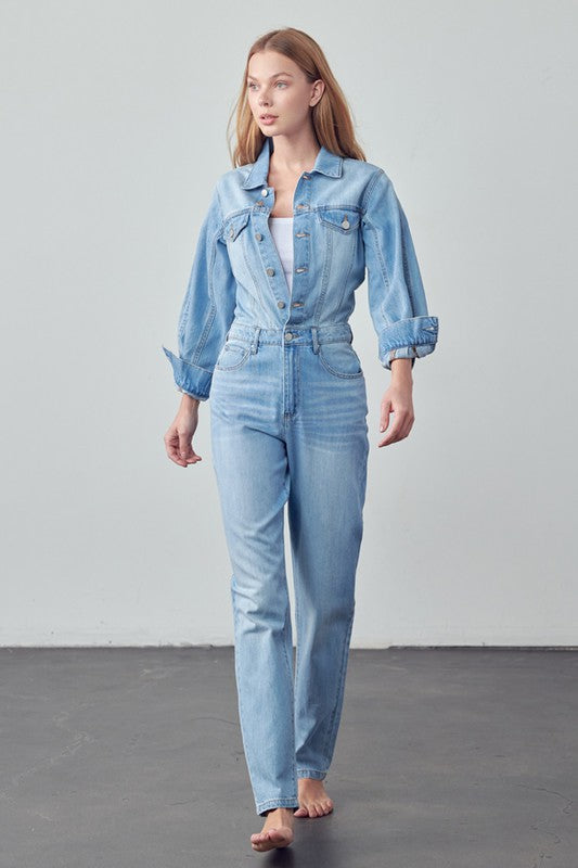 BALLOON SLEEVE JUMPSUIT - steven wick
