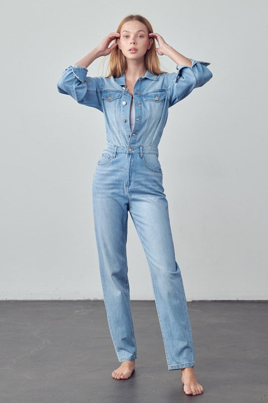 BALLOON SLEEVE JUMPSUIT - steven wick