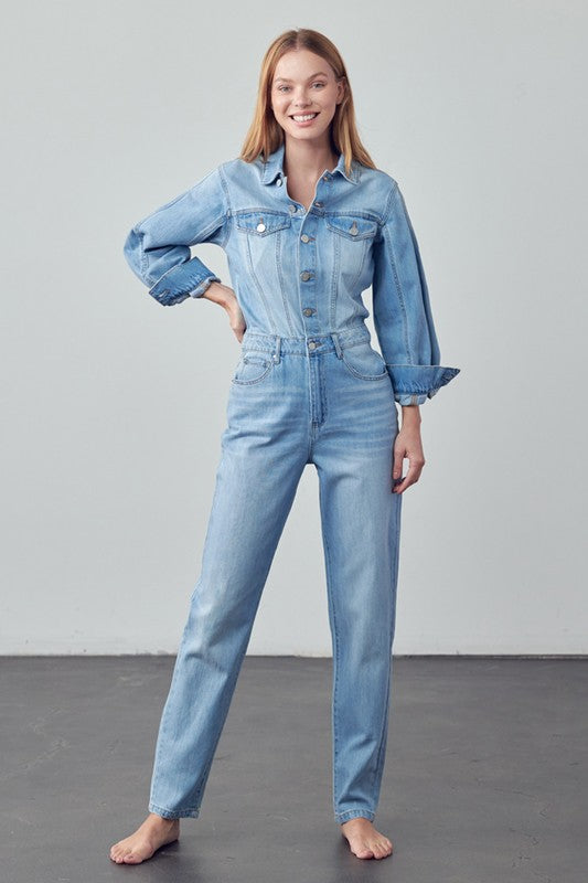 BALLOON SLEEVE JUMPSUIT - steven wick