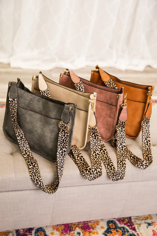 Crossbody Handbag Purse Leopard Animal Strap - steven wick