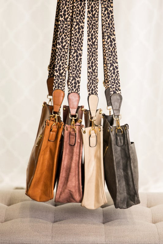 Crossbody Handbag Purse Leopard Animal Strap - steven wick