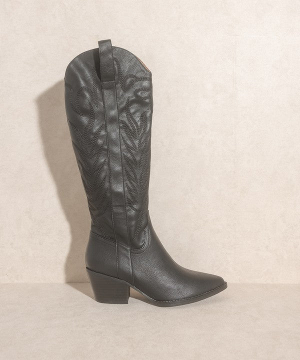 Western Cowboy Embroidered Stitched Tall Boot - steven wick