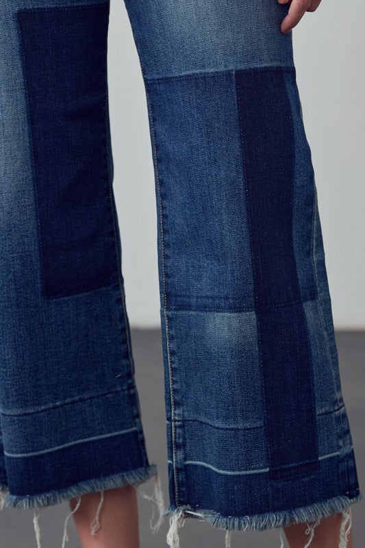 Mid Rise Crop Flare Jeans - steven wick