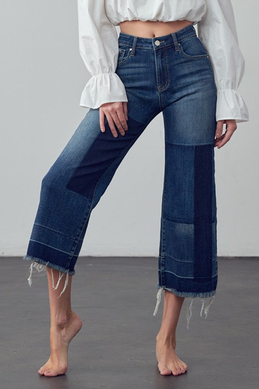 Mid Rise Crop Flare Jeans - steven wick