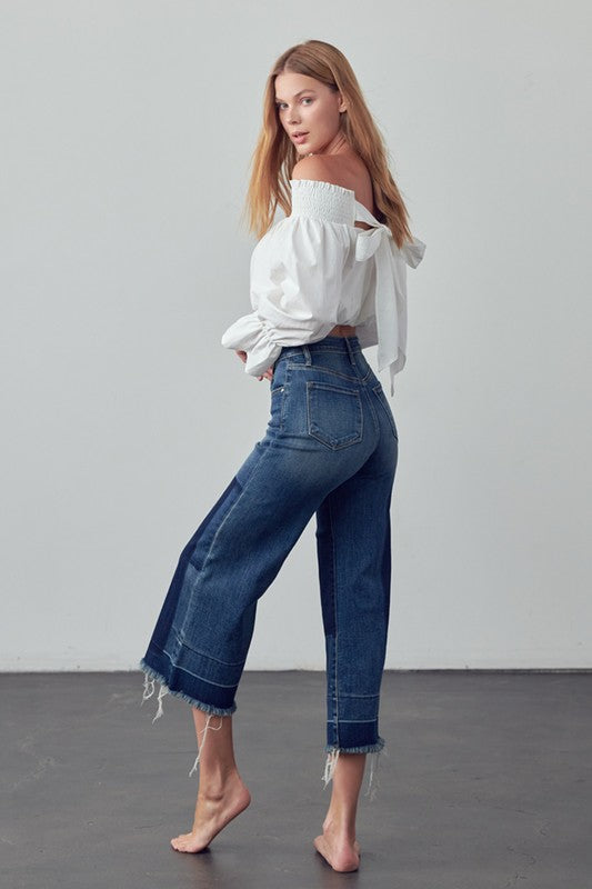 Mid Rise Crop Flare Jeans - steven wick