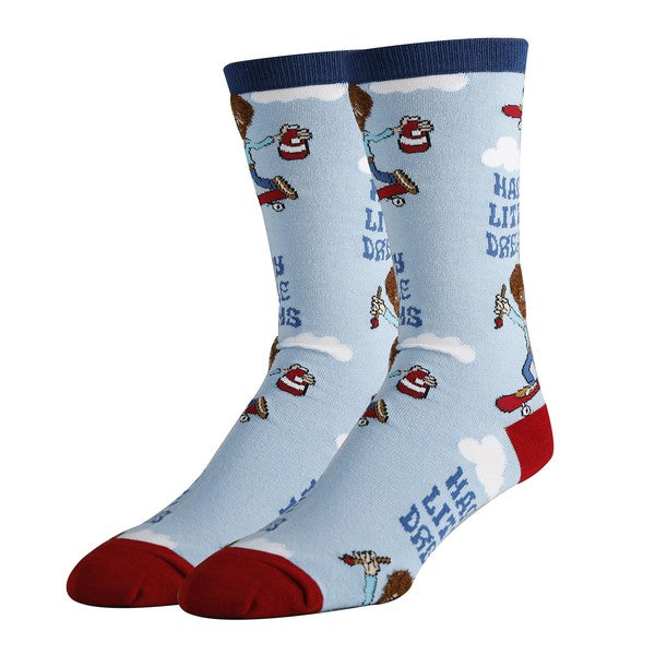 Happy Little Dreams - Mens Crew Socks - steven wick