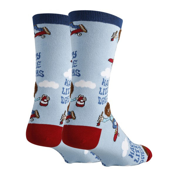 Happy Little Dreams - Mens Crew Socks - steven wick