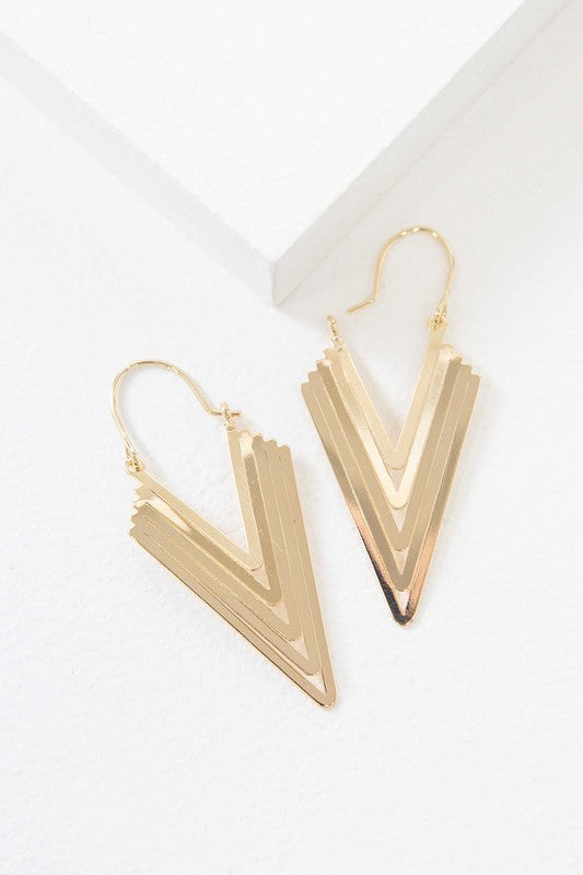 Gold Plating Athena Hook Earrings - steven wick