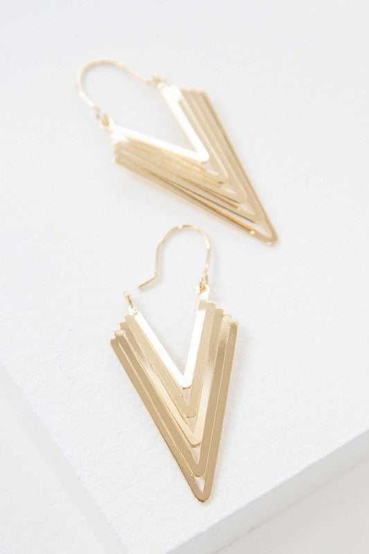 Gold Plating Athena Hook Earrings - steven wick