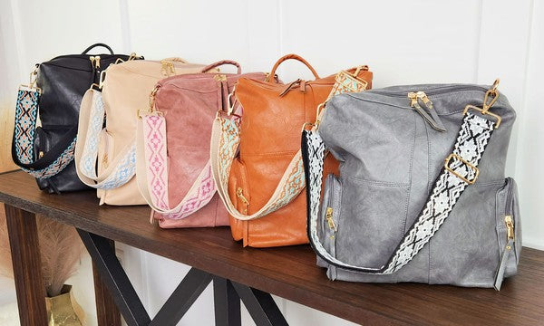 Charis Convertible Vegan Leather Backpack 2 Straps - steven wick