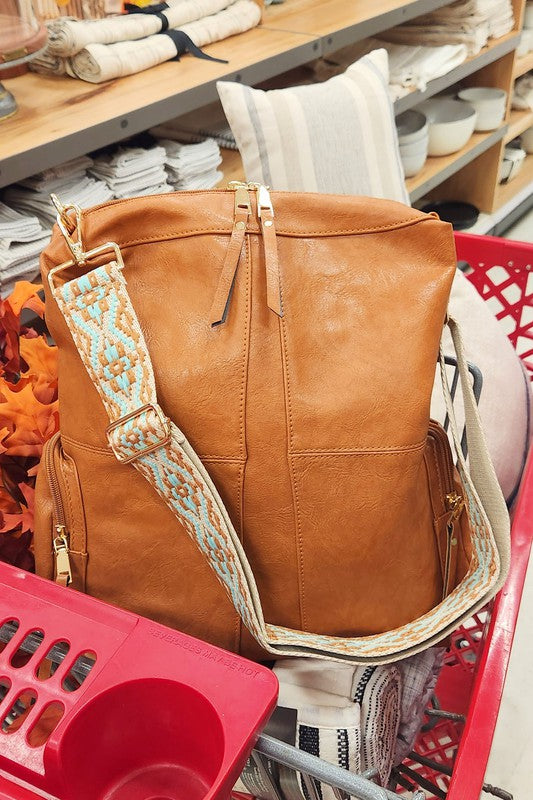 Charis Convertible Vegan Leather Backpack 2 Straps - steven wick