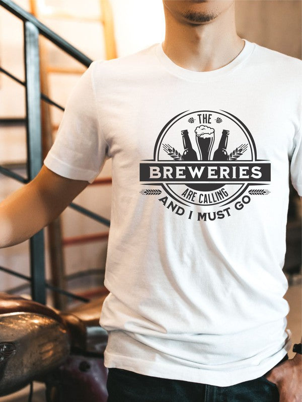 The Breweries are Calling Crew Neck Softstyle Tee - steven wick