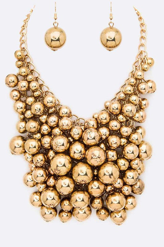 Mix Beads Statement Necklace Set - steven wick