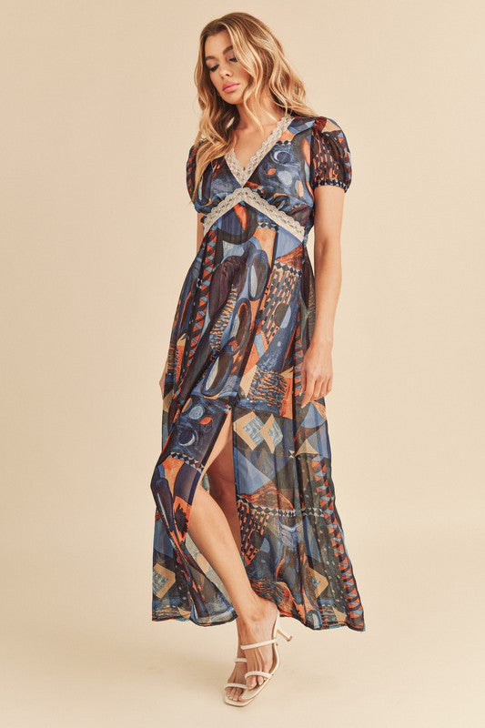 Nabi Abstract Print Maxi Dress - steven wick