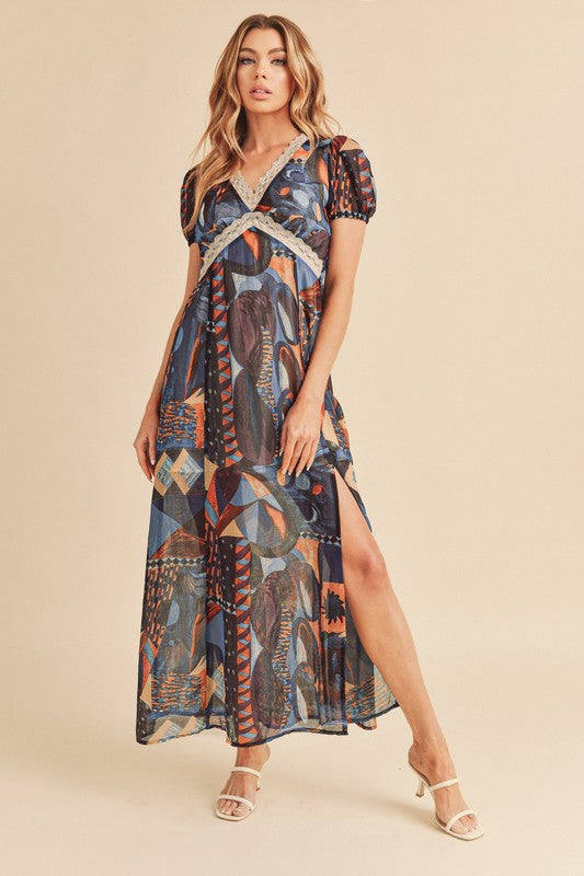 Nabi Abstract Print Maxi Dress - steven wick