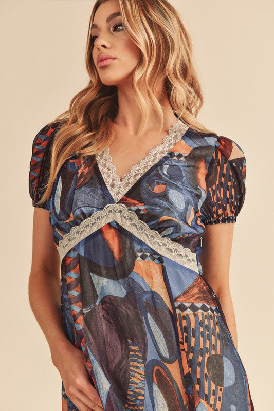 Nabi Abstract Print Maxi Dress - steven wick