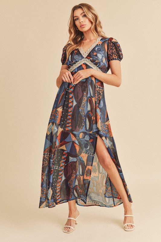 Nabi Abstract Print Maxi Dress - steven wick