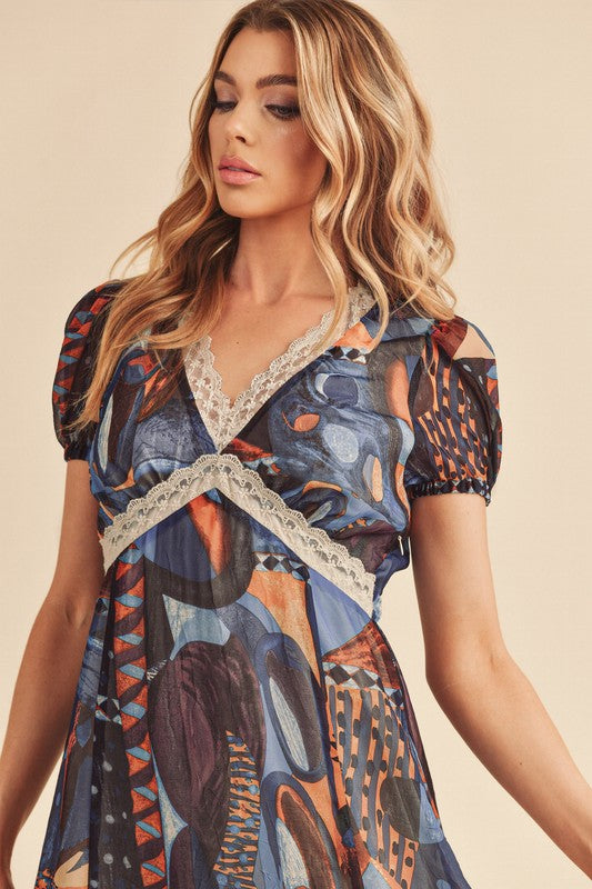 Nabi Abstract Print Maxi Dress - steven wick