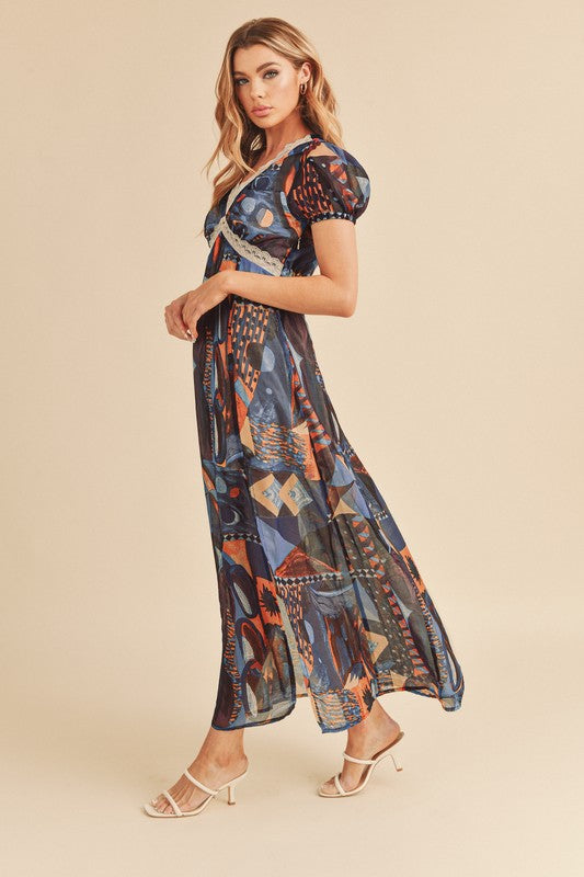 Nabi Abstract Print Maxi Dress - steven wick