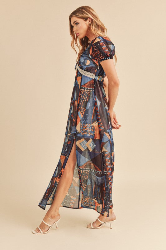 Nabi Abstract Print Maxi Dress - steven wick