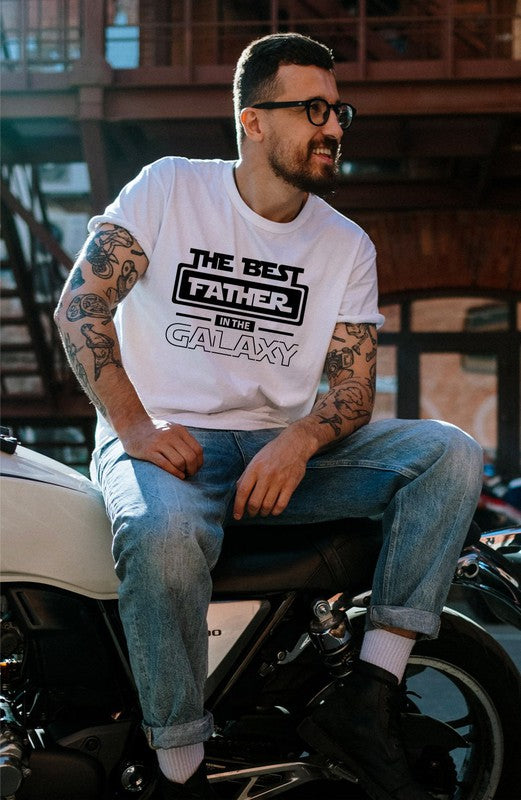Best Father in the Galaxy Graphic Mens Tee - steven wick