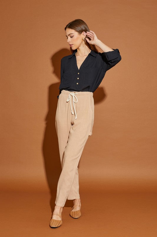 V Neck Button Down Henley Shirt - steven wick