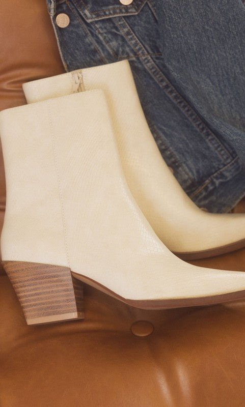 Miley Alligator Print Booties - steven wick
