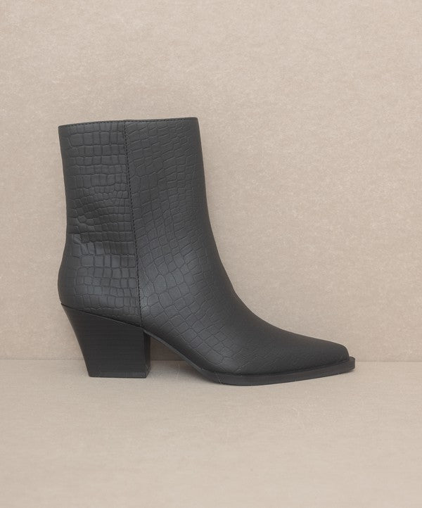 Miley Alligator Print Booties - steven wick