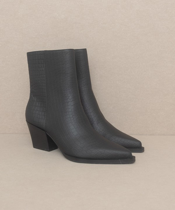 Miley Alligator Print Booties - steven wick