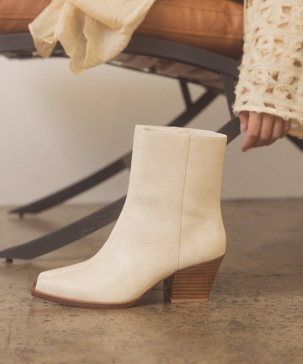 Miley Alligator Print Booties - steven wick