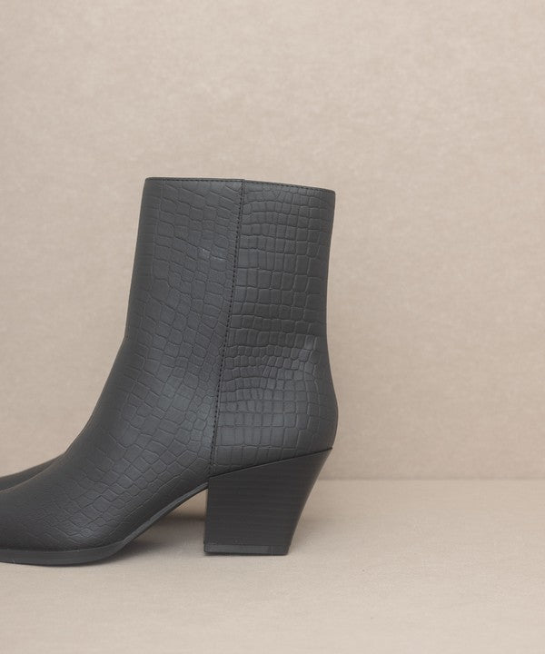 Miley Alligator Print Booties - steven wick