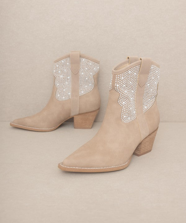 Cannes Pearl Studded Western Boots - steven wick