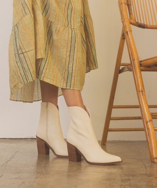 Two Panel Western Pointed Booties - steven wick