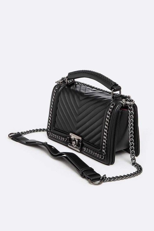 Quilted Designed Fashion Handbag - steven wick