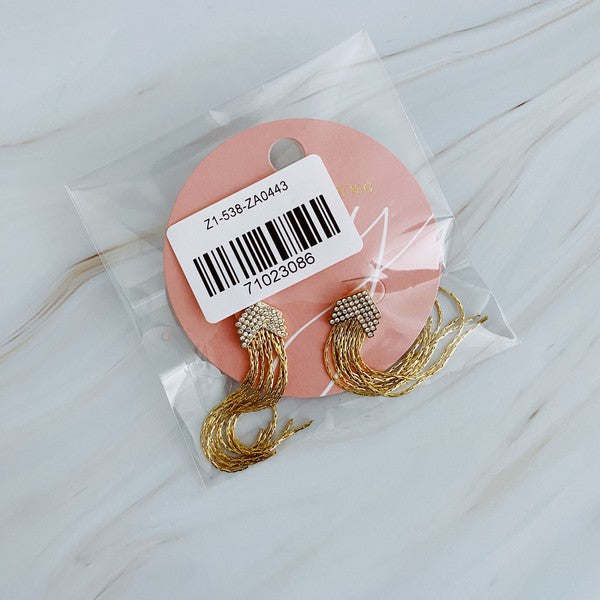 Chevron Chain Drop Earrings - steven wick