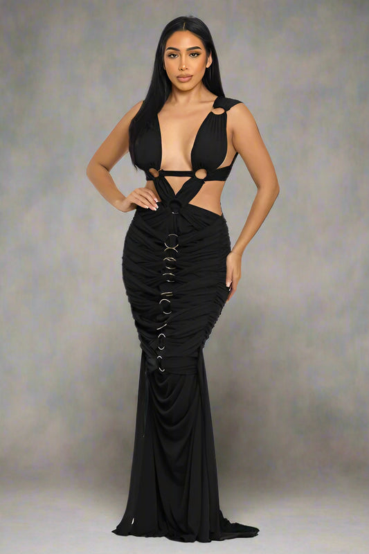 Sahara Mystique Pleated Gown - steven wick