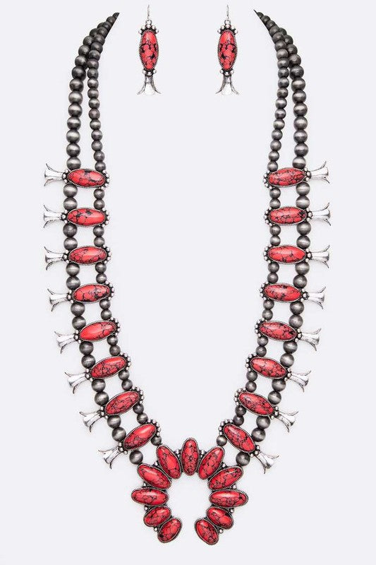 Squash Blossom Statement Western Necklace Set - steven wick