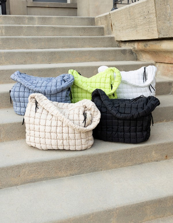 Taylor Quilted Puffer Tote - steven wick
