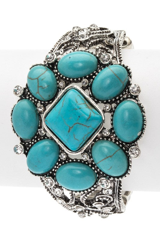 Stone Designed Western Vintage Stretch Bracelet - steven wick