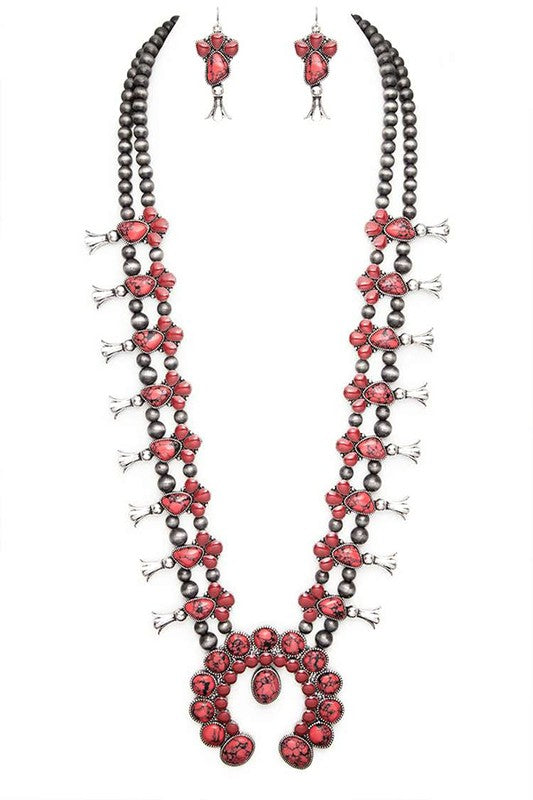 Squash Blossom Western Statement Necklace Set - steven wick