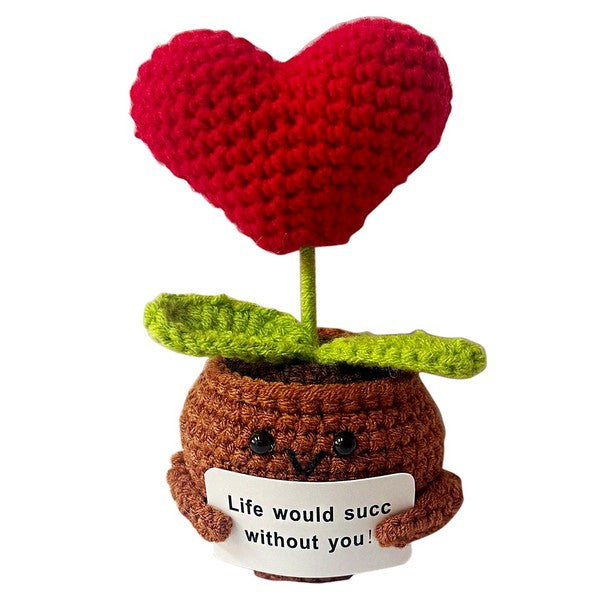 Heart Knitted Crochet Emotional Support Plant GIft – STEVEN WICK