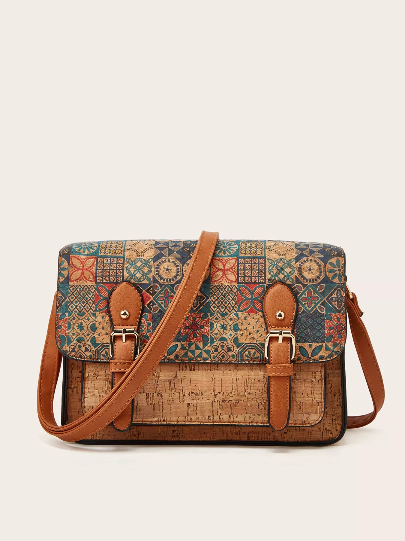 Vintage Pattern PU Leather Crossbody Bag – STEVEN WICK