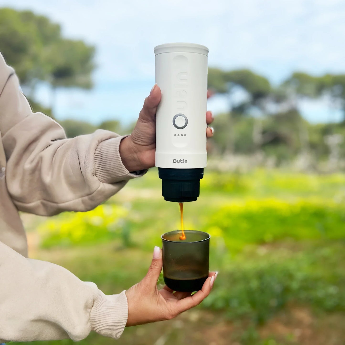 Nano Portable Espresso Machine (Pearl White) - steven wick