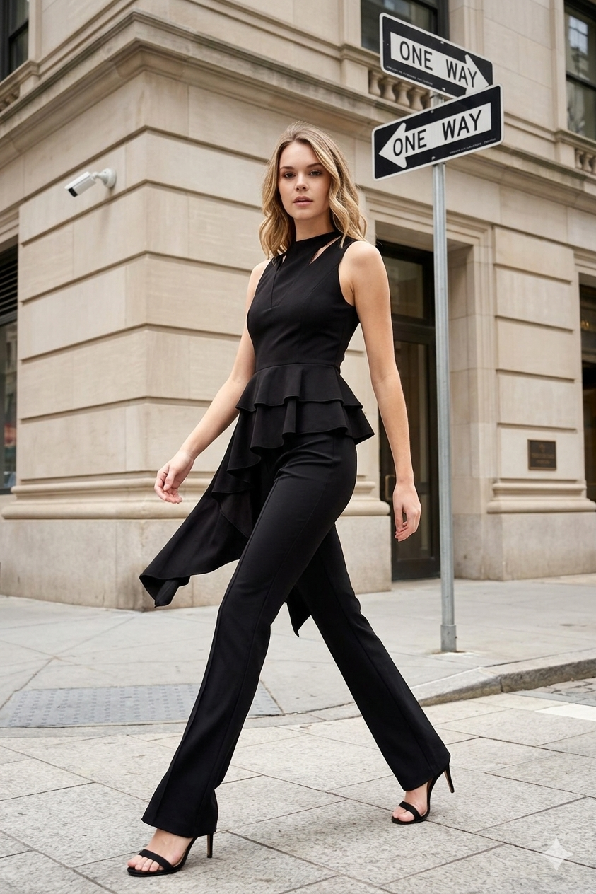 Viola Asymmetric One-Sided Drape Sleeveless Top